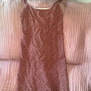 Floral Print Sleeveless Dress - Red